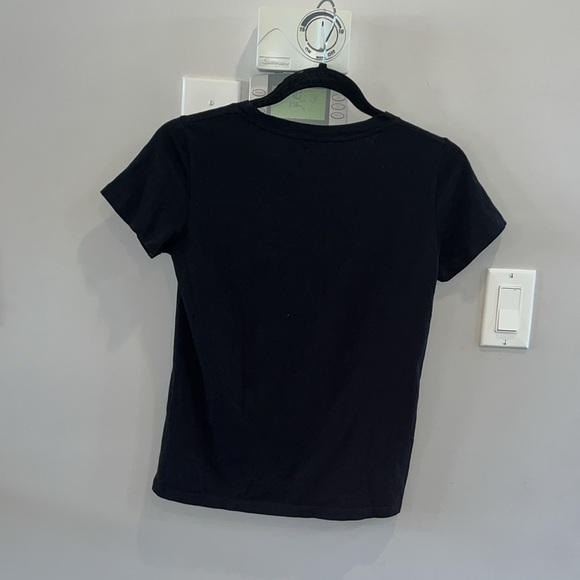 Vince Women's Essential V Neck Tee Black - Picture 6 of 9